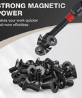 80 Piece Magnetic Impact Nut Driver Set With SAE And Metric Sockets And Universal Sockets Wing Nut Drivers Adapters And Bit Holder demonstration of magnetic power on screws