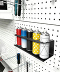 Heavy Duty Wall Mount Aerosol Can Holder Set 2 Pack, Steel Construction With Rustproof Powder Coat, Each Holds 10 Cans