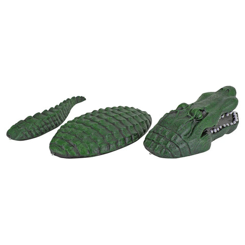 Fearless Lawn Gator Guard Statue For Castle Moat Garden Outdoor Decor Hand Cast From Crushed Stone Bonded With Resin Hand Painted