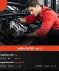 Mechanic installing Direct Fit 1.6L Hyundai Accent Veloster And Kia Rio Alternator Replacement OE Spec Easy Install
