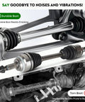 Two Front CV Axle Shafts For Toyota Camry 2.5L GAS 2012 2013 2016 2017 Left And Right Pair Replacement Drive Shaft With Durable Boots And High Torque Joints, front view