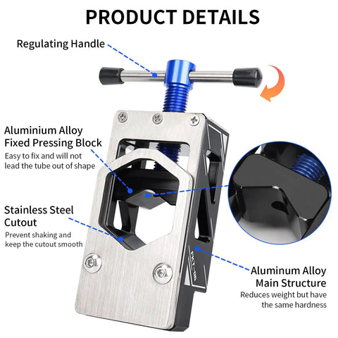 Bike Saw Guide For Road And Mountain Bikes Pro Grade Adjustable Aluminum Alloy Cutter with stainless steel cutout
