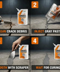Kickass Concrete Crack Filler And Heavy Duty Equipment Base Grout That Absorbs Motor Vibrations And Locks Down Generators Hvac Pads Plus Sump Pit Anchors For Extreme Reliability, step-by-step instructions for application.
