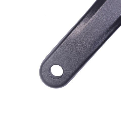 Close-up of Universal Left Crank Arm For Bikes, 152mm 170mm 175mm, Square Hole, Fits 9/16 In Pedals, Sturdy Forged Alloy 6061 hole detail