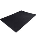 Interlocking EVA Puzzle Exercise Mats For Home Gym Half Inch Thick Cushioned Foam Floor Tiles Black 24 By 24 Inches side view