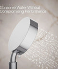 Purist Three-Spray Handheld Showerhead With Nonpositive Shutoff Full Coverage Massage And Silk Spray For Everyday Use No-Fuss Maintenance High-Pressure Mode 2.5 GPM Polished Chrome Easy Cleaning on display
