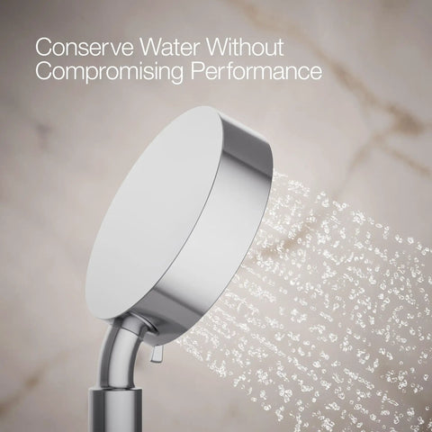 Purist Three-Spray Handheld Showerhead With Nonpositive Shutoff Full Coverage Massage And Silk Spray For Everyday Use No-Fuss Maintenance High-Pressure Mode 2.5 GPM Polished Chrome Easy Cleaning on display