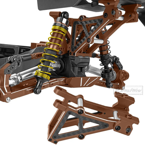 Upgraded RC Car Parts Kit For 1 By 10 Jato 4X4 Brushless VXL Driveshafts Shock Absorbers Suspension Arms Bronze