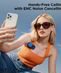 Wearable Bluetooth Speaker With All Day Battery Life And Clip On Convenience For Job Sites Water Resistant Pro Portable Speaker With Built In Mic For Hands Free Music And Calls Blue Non Magnet