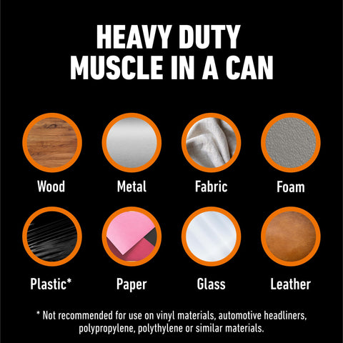 Heavy Duty Spray Adhesive Clear Glue 14 Oz All Purpose Bond For Glass Plastic Wood Metal Ceramic Rubber Leather Paper With Comfort Nozzle