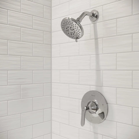 Single Handle Shower Trim Kit With Multi Function Shower Head Packed With Five Spray Modes Rain Massage Invigorating Champagne And