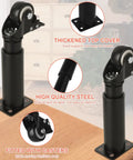 Adjustable Metal Furniture Legs With Swivel Casters, 4 Pack, Heavy Duty Replacement Table Legs highlighting casters and steel construction