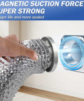 Magnetic Dryer Vent Connector Kit With 4 Inch Quick Connect Hose 3 Point 3 Ft Flexible Duct And 2 Clamps Self Aligning Seal