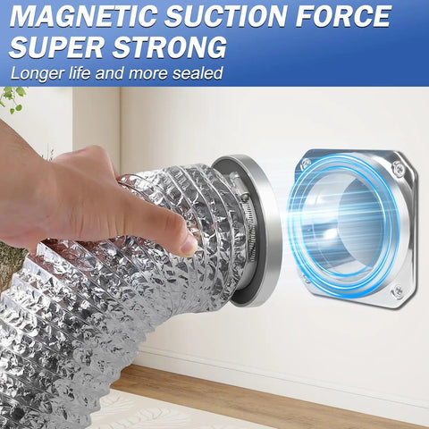 Magnetic Dryer Vent Connector Kit With 4 Inch Quick Connect Hose 3 Point 3 Ft Flexible Duct And 2 Clamps Self Aligning Seal