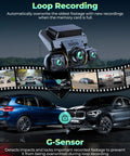 4 Channel Dash Cam With 360 View And 1080P Front Rear Inside Left Right Cameras, Parking Monitor demo of loop recording feature