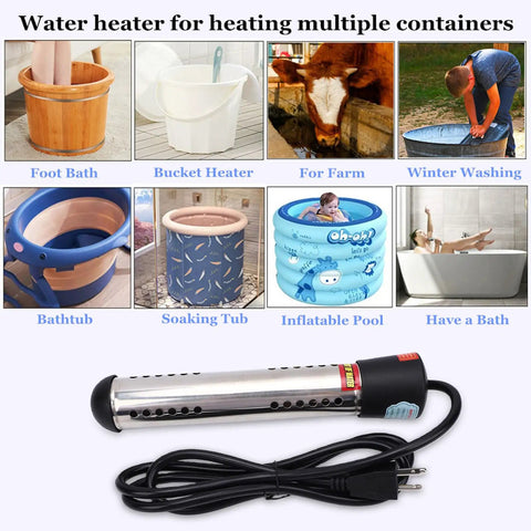 Built Badass Kickin Up The Heat Fast This Plug And Play 2000 Watt Immersion Water Heater for buckets, tubs, and pools.
