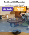 Smart Robot Vacuum And Mop With Self Empty Dock No Fuss Hands Free Cleaning Up To 9 Weeks 10000Pa Suction Q7 M5 Plus in use