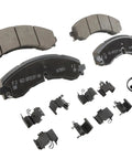 Front Disc Brake Pad Set With Integrally Molded Friction Material Premium Shims And Chamfers For Quieter Smoother Braking On GM Vehicles OE Replacement 86788820.