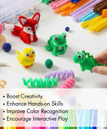 1350 Pieces 12 Inch Thick Pipe Cleaners Craft Set With 45 Colors Chenille Stems For Arts And Crafts Projects Fun Diy Decor School Activities Party Decorations And Handmade Ornaments Bulk shown as animal crafts