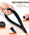 Close-up of the soft padded handle on Heavy Duty Check Cord Dog Leash Long Training Lead With Comfortable Handle 10ft 15ft 30ft 50ft