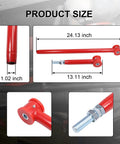 Adjustable Rear Panhard Track Bar With Polyurethane Bushings For 2000-2020 Chevy Suburban 1500/2500 Tahoe Avalanche GMC Yukon SUV Suspension Upgrade For Smoother Handling And Enhanced Steering Control, 24.13 inch red steel bar