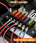 Heat Shrink Tubing Kit With 4 To 1 Shrink Ratio Adhesive Lined Wire Wrap Tubing Marine Grade Industrial Quality color-coded cables