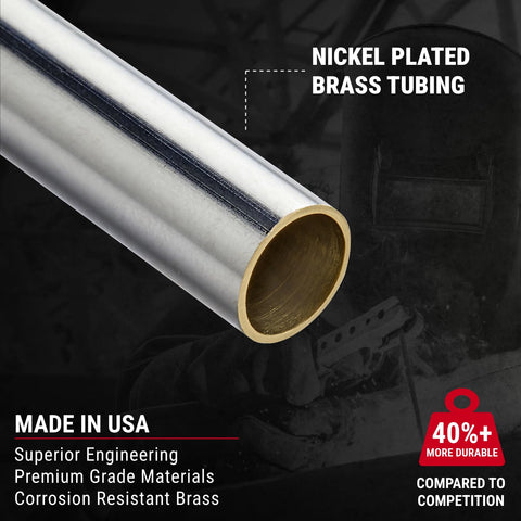 Nickel plated brass tubing used in High Pressure Car Tire Gauge With Pencil Style Tread Depth Meter Built In Deflator Valve