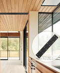 Heavy Duty Steel I Shape Mending Plates For Wood DIY Reinforcement 6 Pack in modern interior with visible mounting holes.
