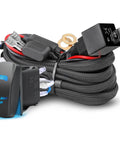 One Lead Wiring Harness For LED Light Bar And Fog Lights 12V Universal Kit With 40A Relay Fuse On Off Rocker Switch Nylon Wire
