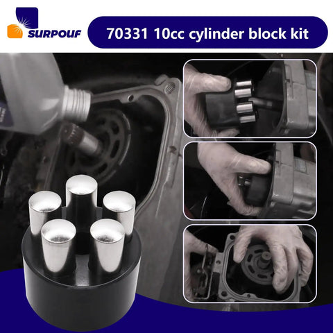 70331 10cc Block Kit For 10A Series Pumps Beefy Heavy Duty Hydraulic Block Kit Built For Rugged Equipment And Tough Workloads Keeps Your Machine Running Smooth And Extends Life., black 10cc cylinder block kit in pump assembly
