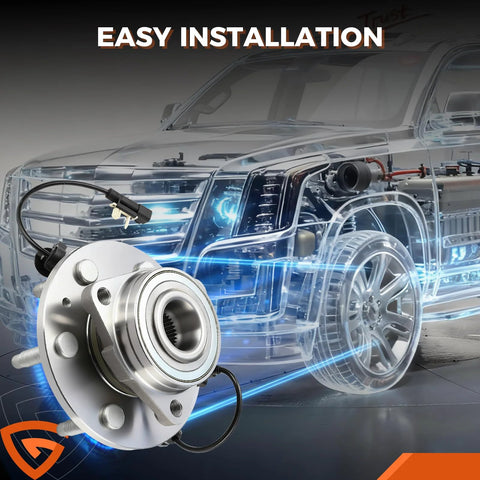 Wheel Bearing And Hub Assembly With Abs Beefy For GM Trucks And Full Size SUVs 6 Lug 4WD Fits Tahoe Silverado Suburban Sierra Yukon Escalade 515160 Premium Quality