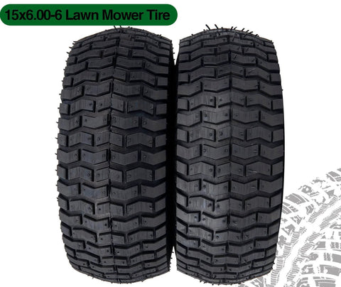 Front Tire And Wheel For 15x6.00-6 Lawn Mower Fits Riding Mowers From Craftsman Husqvarna And Deere, strong tread visible