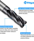 Carbide Square End Mill Four Flute Four Tooth Design Set One Eighth Inch AlTiBN Coated for alloy steels and hardened steel CNC use shown.