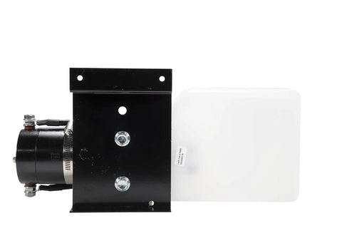 Side view of All In One Hydraulic Power Unit Replacement Kit With 2 Quart Pump Reservoir And Trombetta Solenoid For Trailer Lifts