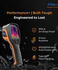Pro Grade Thermal Imaging Camera With 256 By 192 IR Resolution Handheld Infrared Imager For Home Pros And HVAC Real Time Video 40mK Sensitivity 25 Hz Refresh Rate Thermal Leak Detector From Minus Four To 752 Degrees Fahrenheit with IP54 and Type-C fast charging.