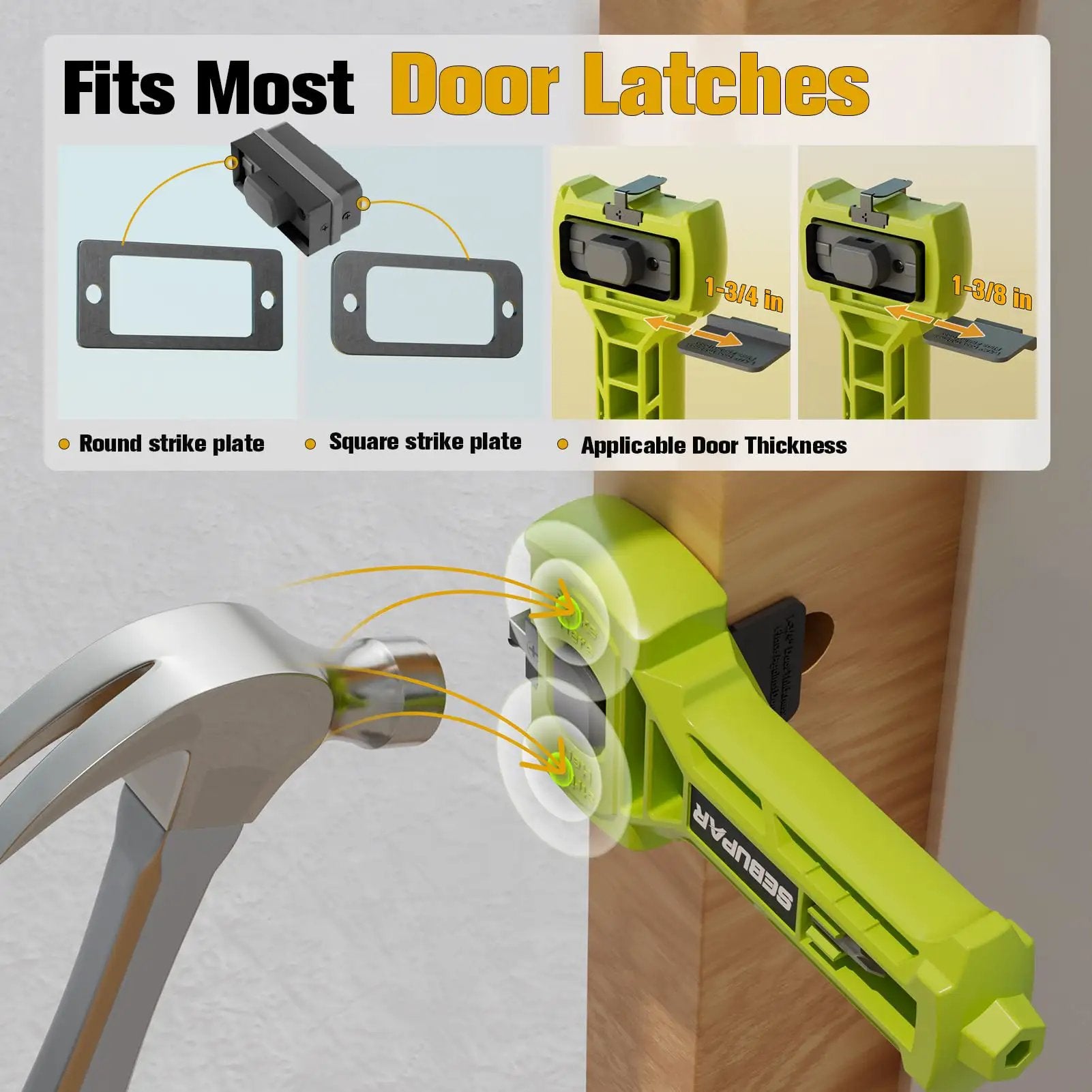 All-in-One Door Latch Kit With Built-In Chisel ✓