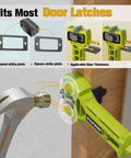All-in-One Door Latch Kit With Built-In Scoring And Chisel For Quick, No-Hassle Door Prep demonstration on wooden door