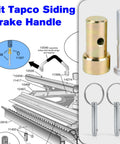 Pro Siding Brake Handle Replacement Kit With 11398 Hemming Plug And 11397 Pull Pins diagram and parts.