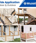 Hidden Cable Railing Kit For Four By Four Posts With Ten Pairs Of Tensioners And Terminals One Eighth Inch Stainless Steel Cable Twenty Pack For Two By Two And Four By Four Wood Or Metal Posts T316 Stainless Deck Railing Hardware installed on various decks and stairs