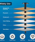 Diagram showing 100 Pieces Size Eight By Two Inch Wood Screws With Phillips Modified Truss Head for quick fastening in various materials