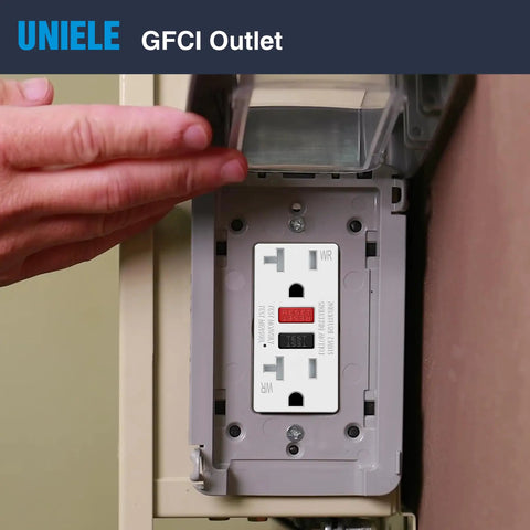 Installing 10 Pack Outdoor Weather-Resistant 20 Amp GFCI Receptacle Outlet With Wall Plate LED Status Indicator