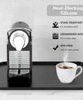 Silicone Coffee Mat 16 By 16 Inch Waterproof Heat Resistant Bar Mat For Espresso Machines Station Accessories No Slip