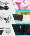 Must Have 100 Pairs Hook And Eye Set With Skirt And Bra Hooks And Eyes And Sew On Snaps In 3 Styles Silver And Black