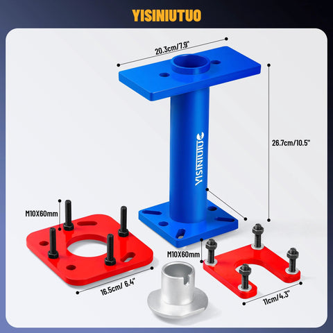 Rear Axle Bearing Puller And Installer With ABS Tone Ring Tool Adapter Plate For Toyota with red and blue tool components