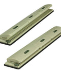 Front and side view of Circa 1 2 3 Portable Discbound Hole Punch Ultra Lightweight Mini Paper Puncher for disc notebooks, green color.