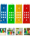 4 Pack Pigeon Ring Stands And Poultry Leg Band Racks For Easy Pro Grade Band Management in blue, green, yellow, red colors