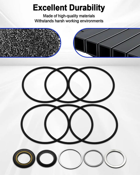 Hydraulic Wheel Motor Seal Kit For TB TC TE Series High Torque Hydraulic Motors Replacement SK000090 showing black and silver seals