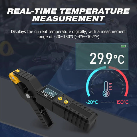 HVAC Digital Thermometer With Real Time Temp Clamp For Heating And Cooling Systems on refrigerant line, digital display, LM55 compatible
