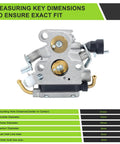 Go To Carburetor Tune Up Kit For Husqvarna Chainsaws 435 440 435E 440E 135 135E 140 140E With Zama C1T-EL41A C1T-EL41 Carburetor shown.
