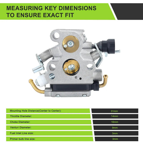 Go To Carburetor Tune Up Kit For Husqvarna Chainsaws 435 440 435E 440E 135 135E 140 140E With Zama C1T-EL41A C1T-EL41 Carburetor shown.